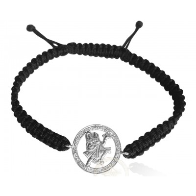 Hanuman Bracelet with Diamond in Silver